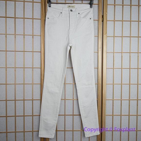 NEW Madewell 10" High-Rise Skinny Jeans in Pure White, 26 - Picture 3 of 16